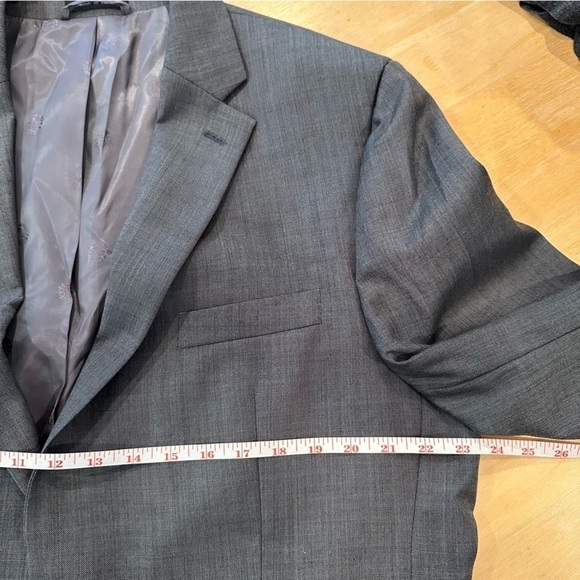 Lauren Ralph Lauren Mens Blazer Sport Coat Two Button Jacket Wool Size 44R Gray - Picture 9 of 14